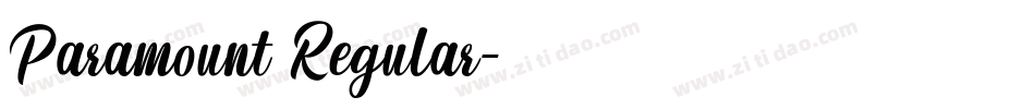Paramount Regular字体转换